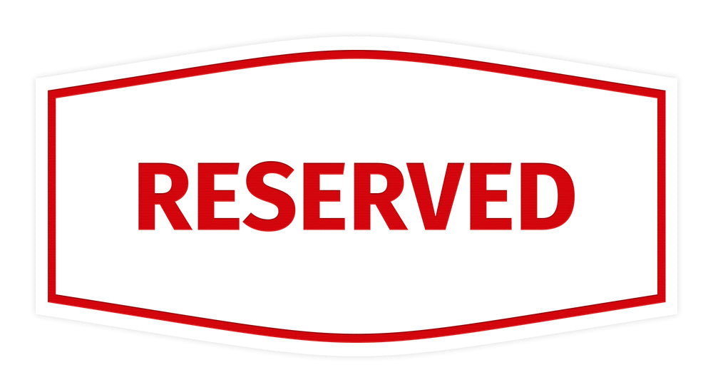 Signs ByLITA Fancy Reserved Sign with Adhesive Tape, Mounts On Any Surface, Weather Resistant, Indoor/Outdoor Use