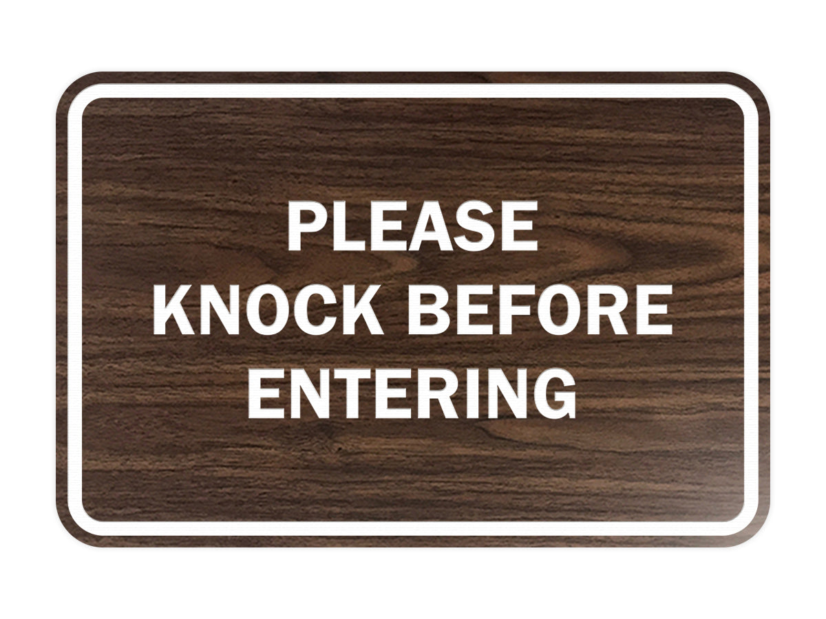 Signs ByLITA Classic Framed Please Knock Before Entering