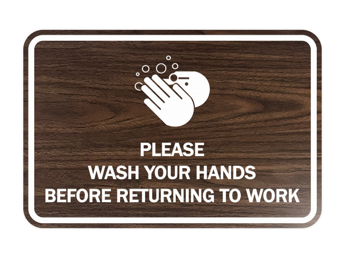 Signs ByLITA Classic Framed Please Wash Your Hands Sign