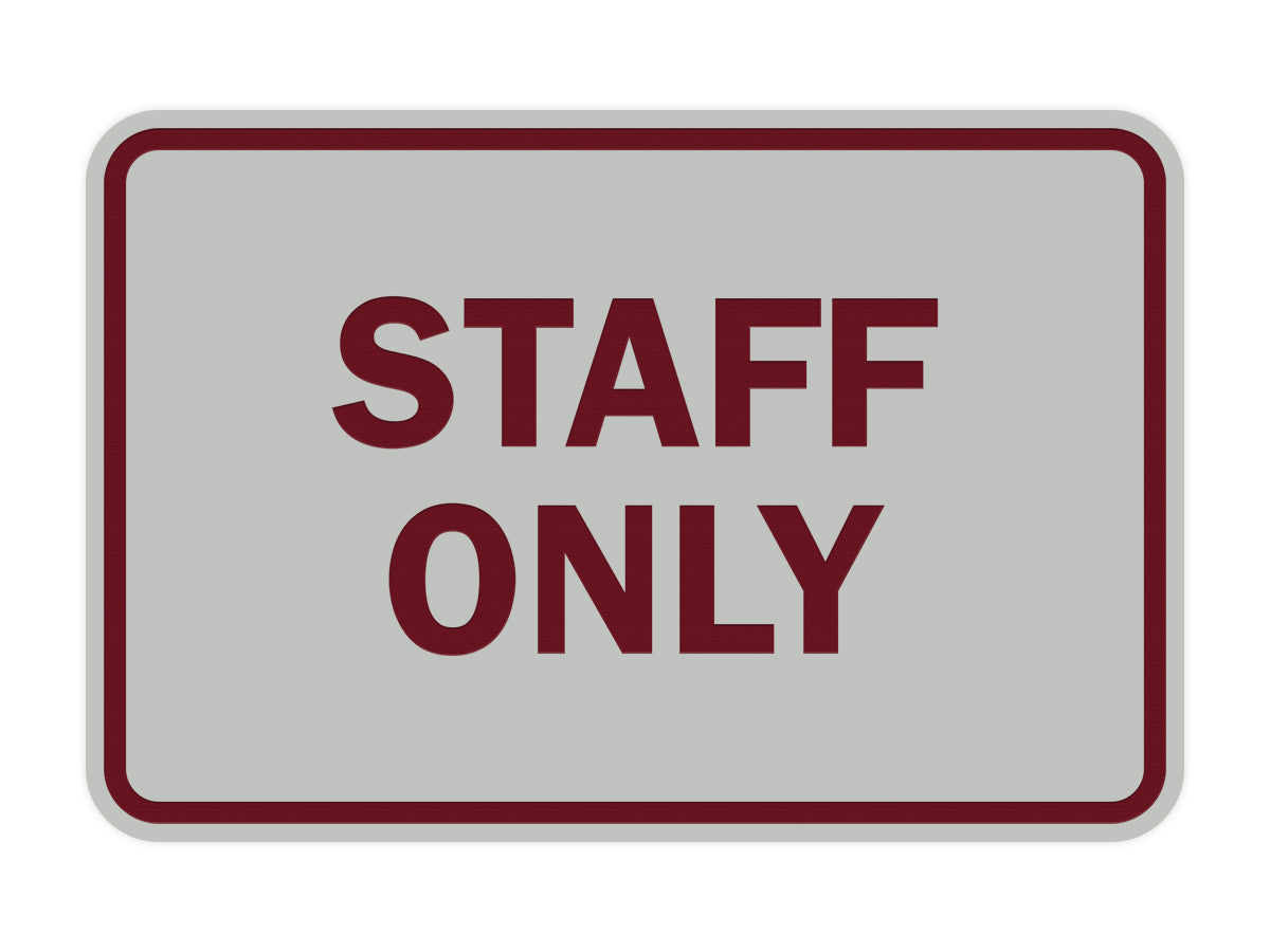 Signs ByLITA Classic Framed Staff Only Sign