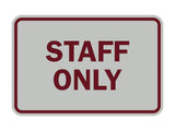 Signs ByLITA Classic Framed Staff Only Sign