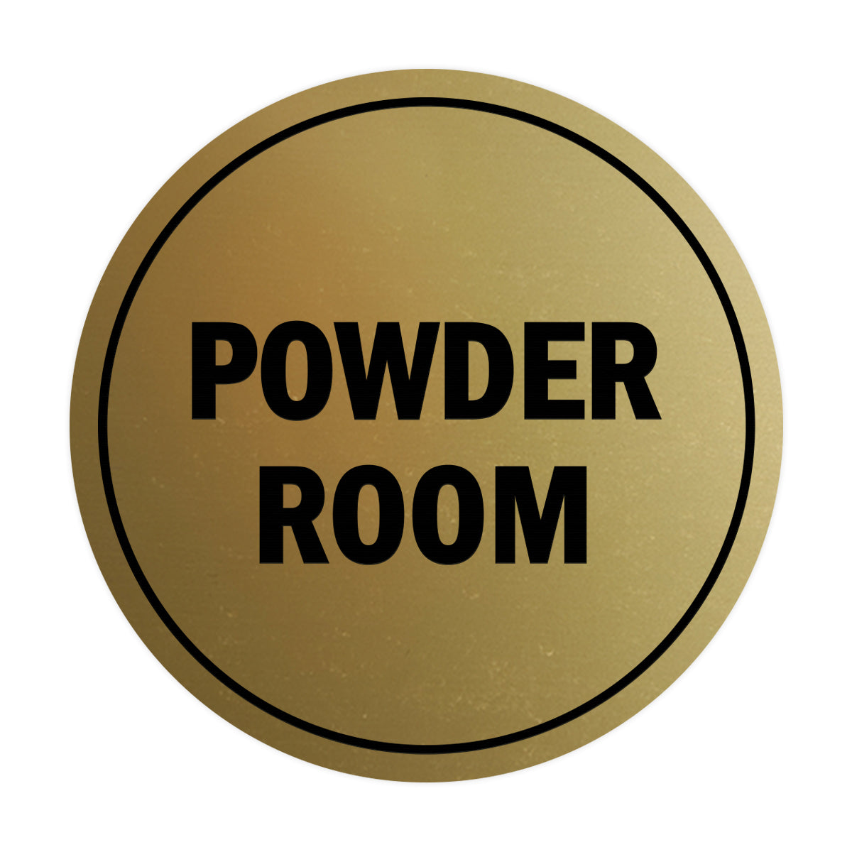 Signs ByLITA Circle Powder Room Sign