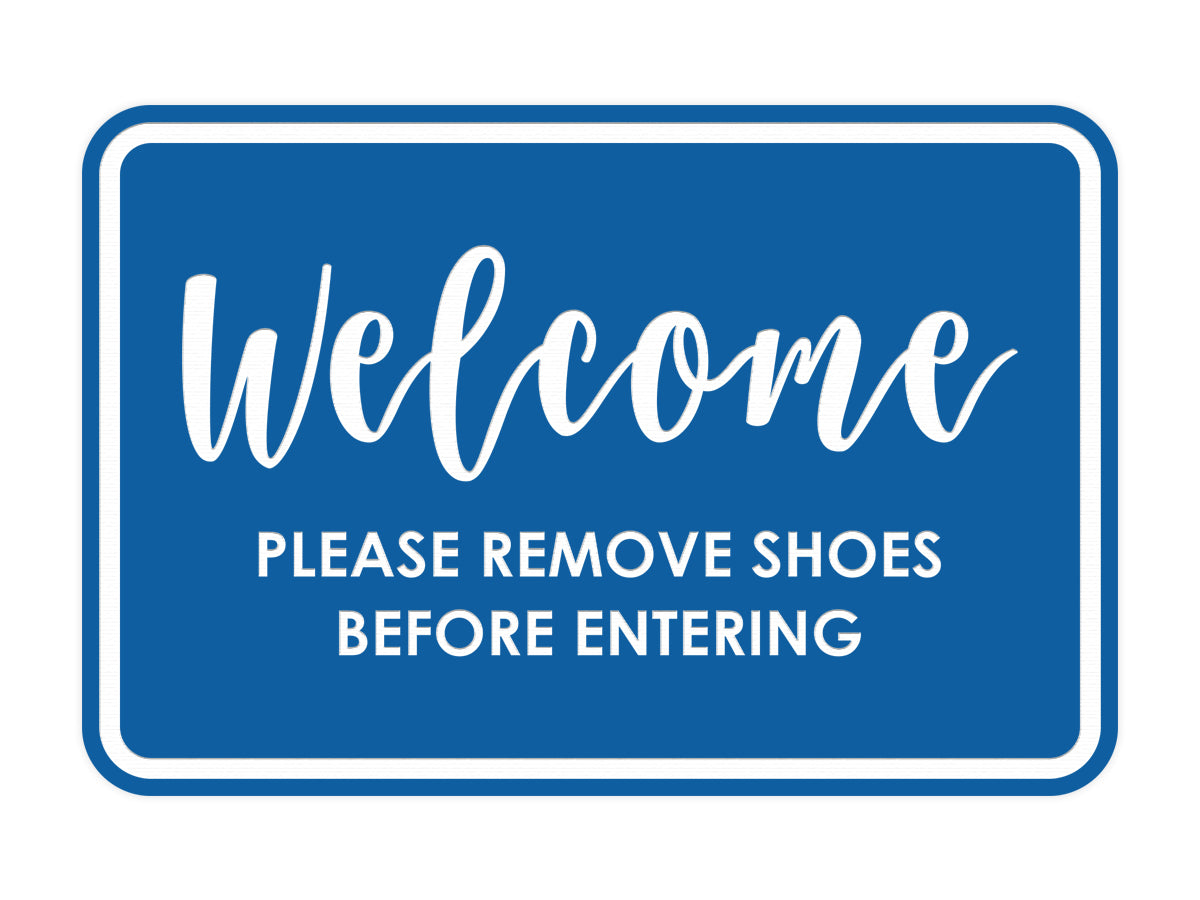 Signs ByLITA Classic Framed Welcome please remove shoes before entering
