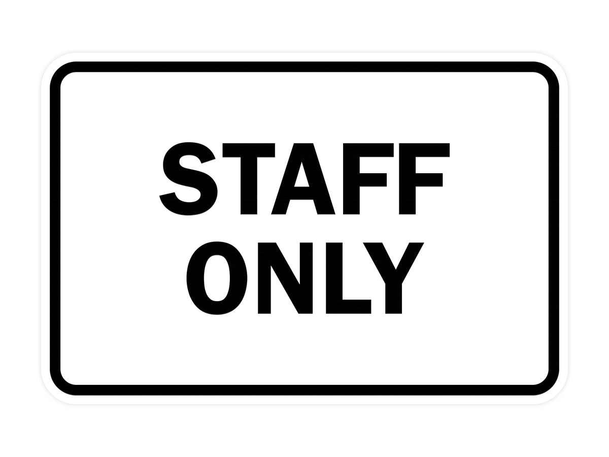Signs ByLITA Classic Framed Staff Only Sign