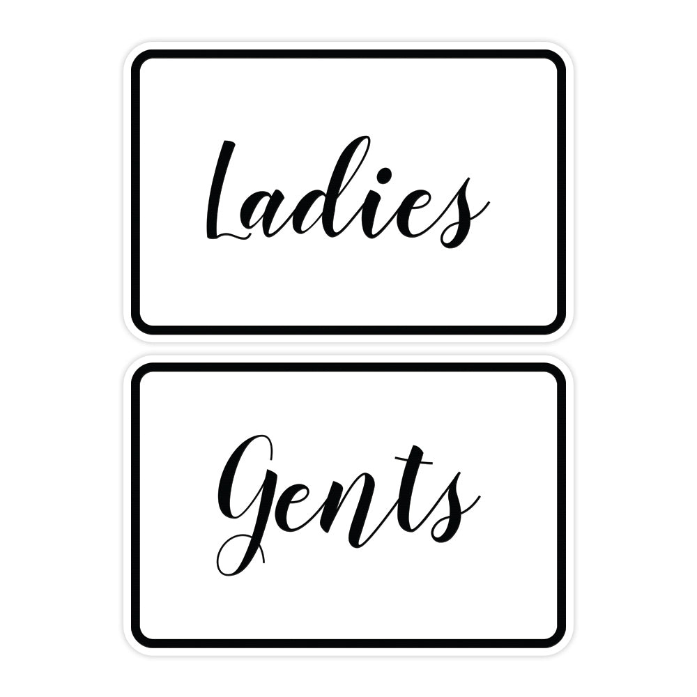Signs ByLITA Classic Framed Ladies And Gents Sign Set