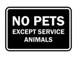 Signs ByLITA Classic Framed No Pets Except Service Animals Sign