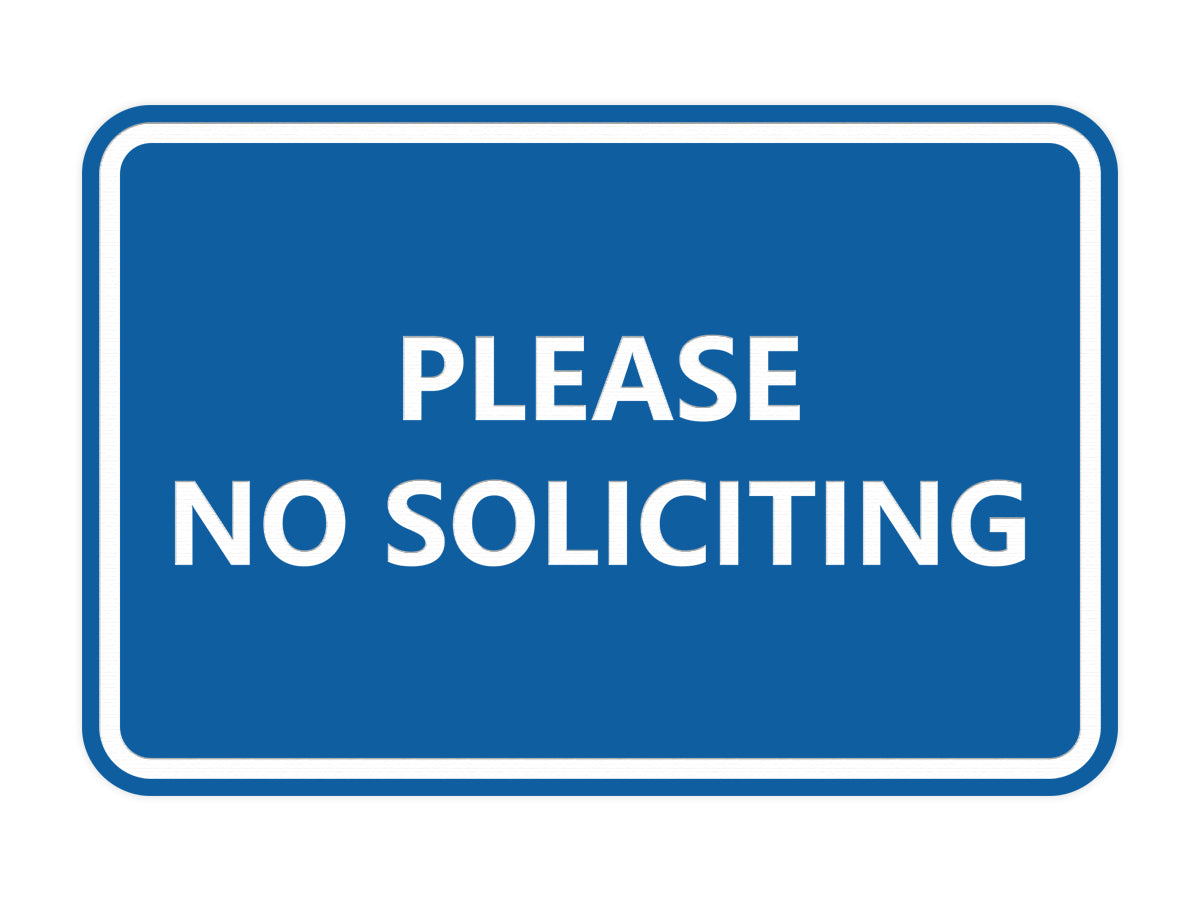 Signs ByLITA Classic Framed Please No Soliciting Sign