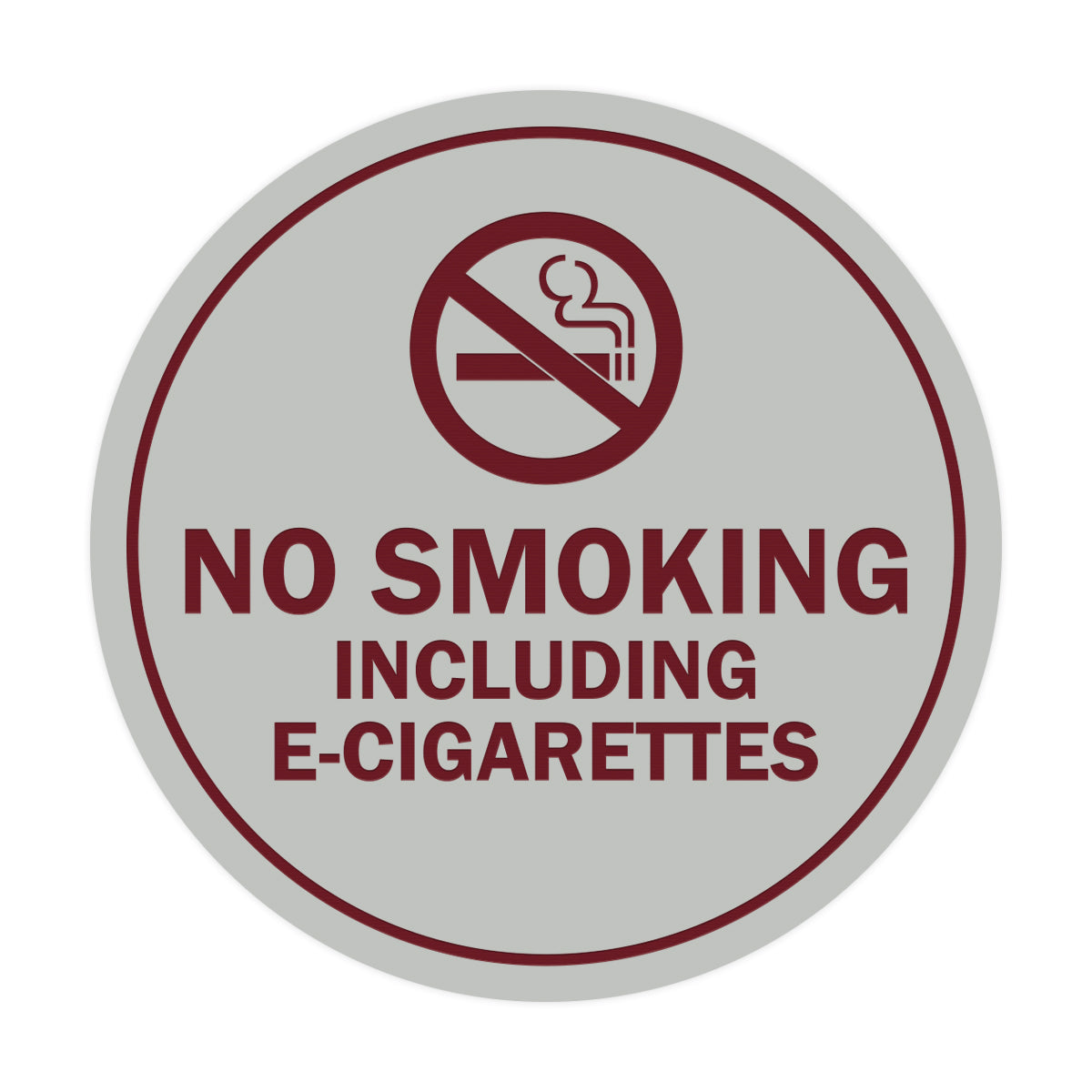 Signs ByLITA Circle No Smoking Including E-Cigarettes Sign