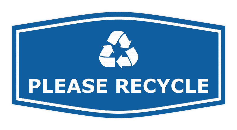 Fancy Please Recycle Wall or Door Sign