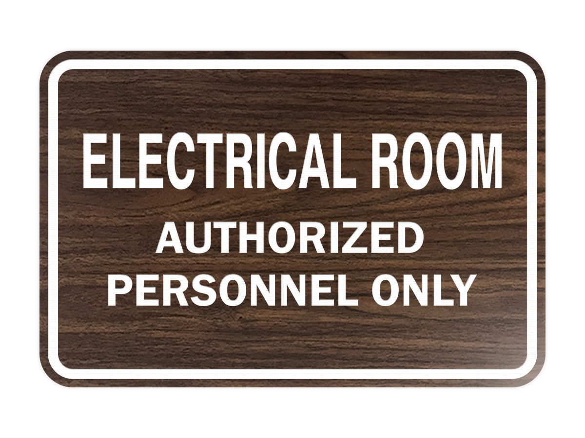 Signs ByLITA Classic Framed ELECTRICAL ROOM AUTHORIZED PERSONNEL ONLY Sign