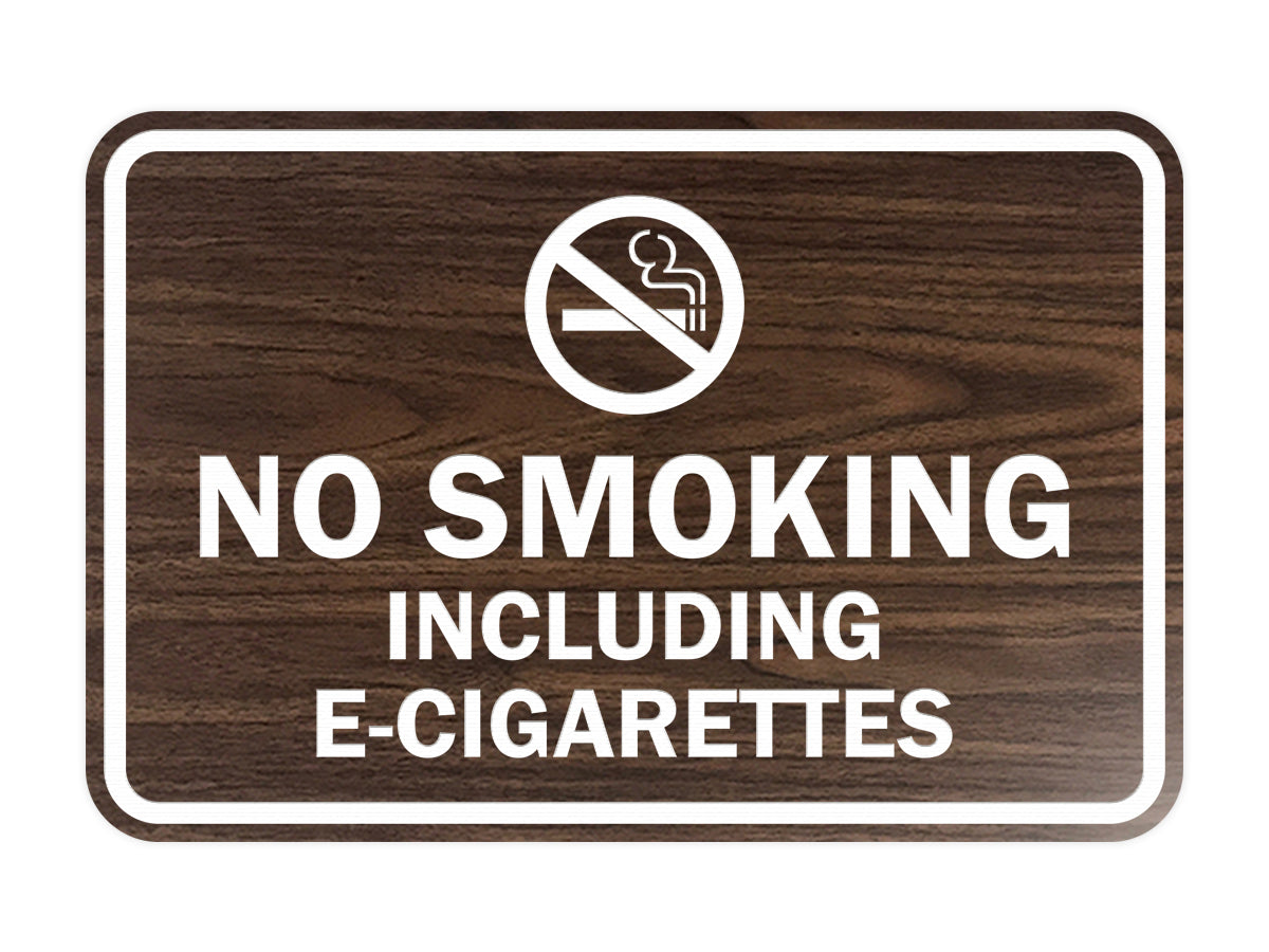 Signs ByLITA Classic Framed No Smoking Including E-Cigarettes Sign