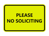 Signs ByLITA Classic Framed Please No Soliciting Sign
