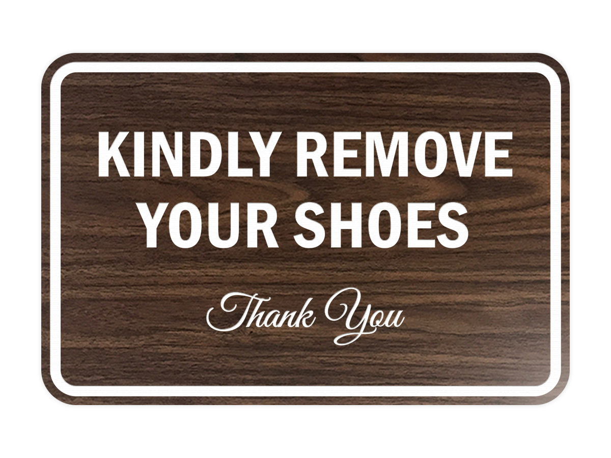 Signs ByLITA Classic Framed Kindly Remove Your Shoes