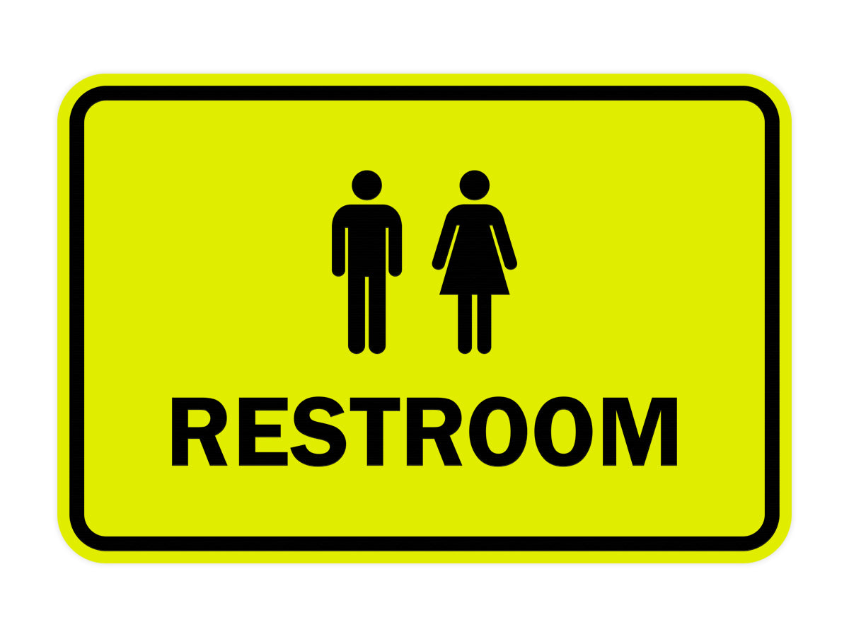 Signs ByLITA Classic Framed Unisex Restroom Sign