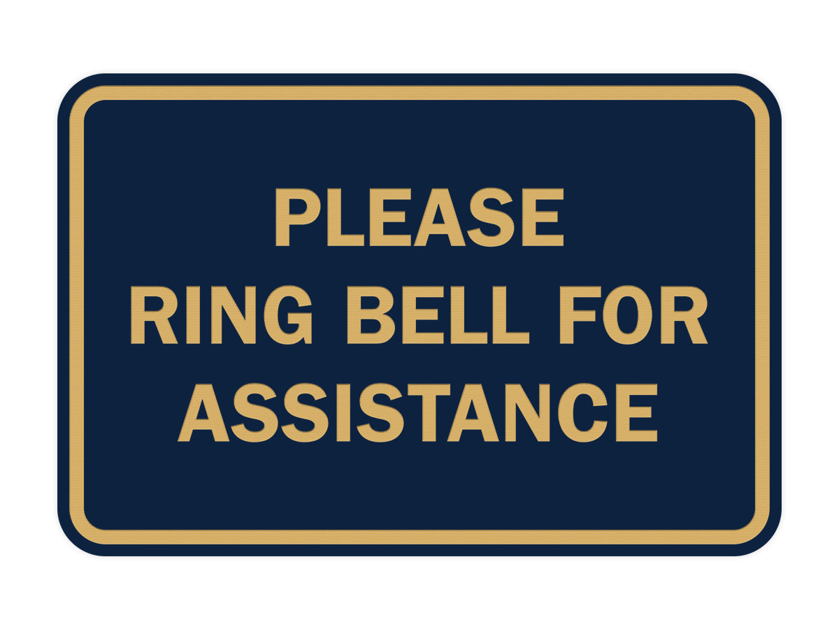 Signs ByLITA Classic Framed Please Ring Bell For Assistance Sign