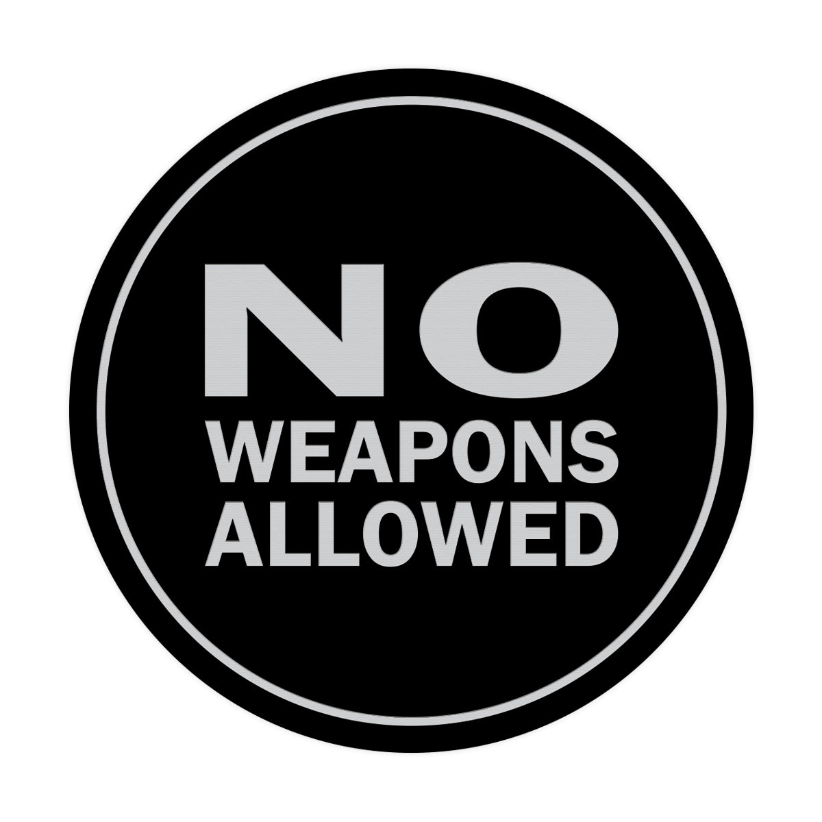 Signs ByLITA Circle No Weapons Allowed Sign