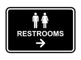 Signs ByLITA Classic Framed Restrooms Right Arrow Sign