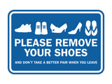 Signs ByLITA Classic Framed Please Remove Your Shoes Sign