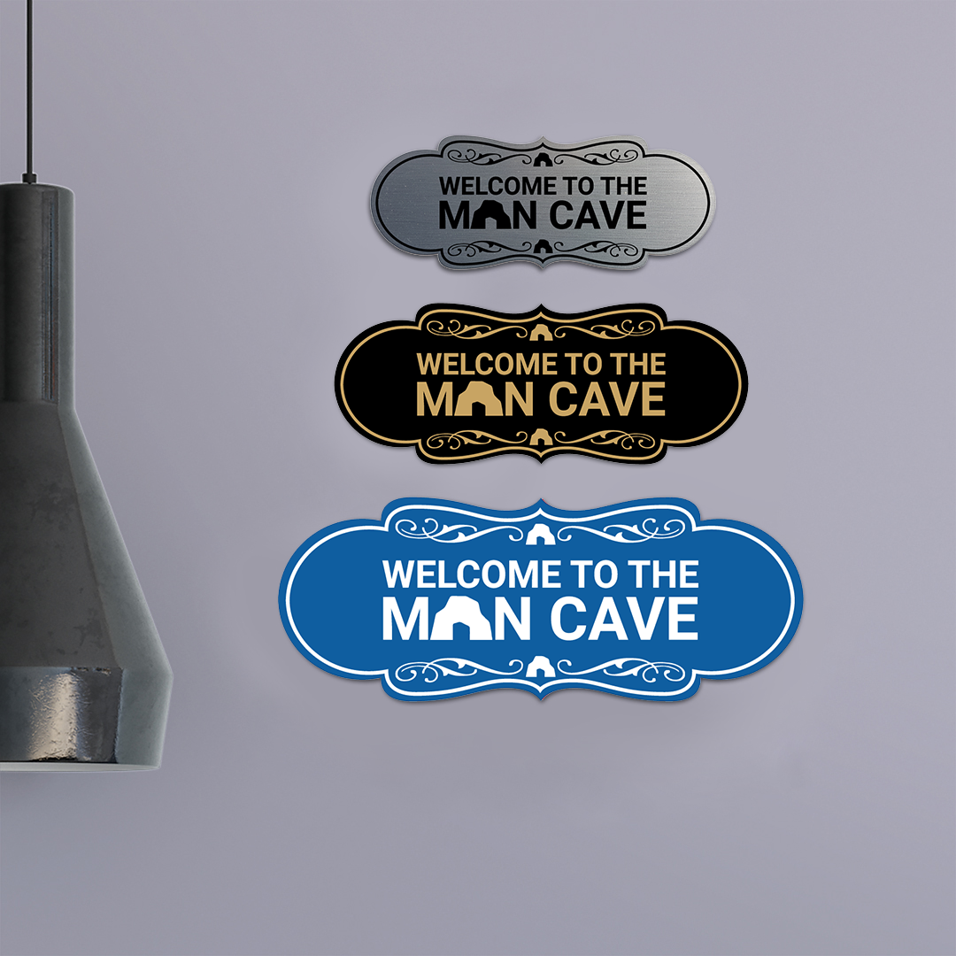 Designer Welcome to the Man Cave Wall or Door Sign