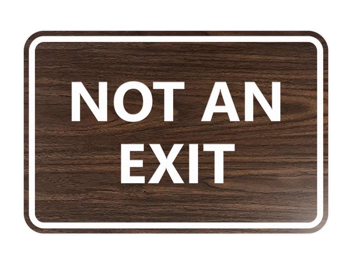 Signs ByLITA Classic Framed Not an Exit Sign