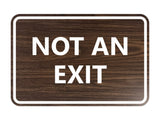 Signs ByLITA Classic Framed Not an Exit Sign