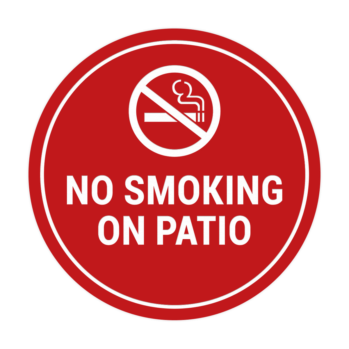 Signs ByLITA Circle No Smoking on Patio Sign