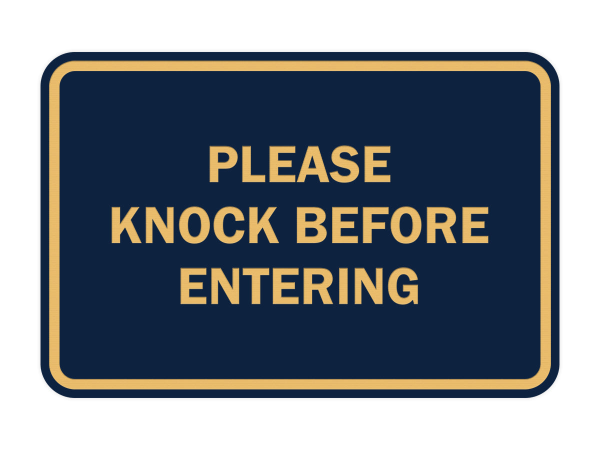 Signs ByLITA Classic Framed Please Knock Before Entering