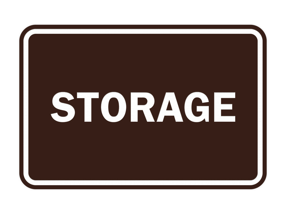 Dark Brown Signs ByLITA Classic Framed Storage Sign