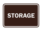 Dark Brown Signs ByLITA Classic Framed Storage Sign