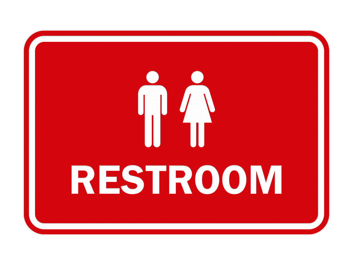 Signs ByLITA Classic Framed Unisex Restroom Sign