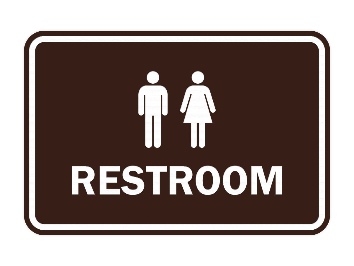 Signs ByLITA Classic Framed Unisex Restroom Sign
