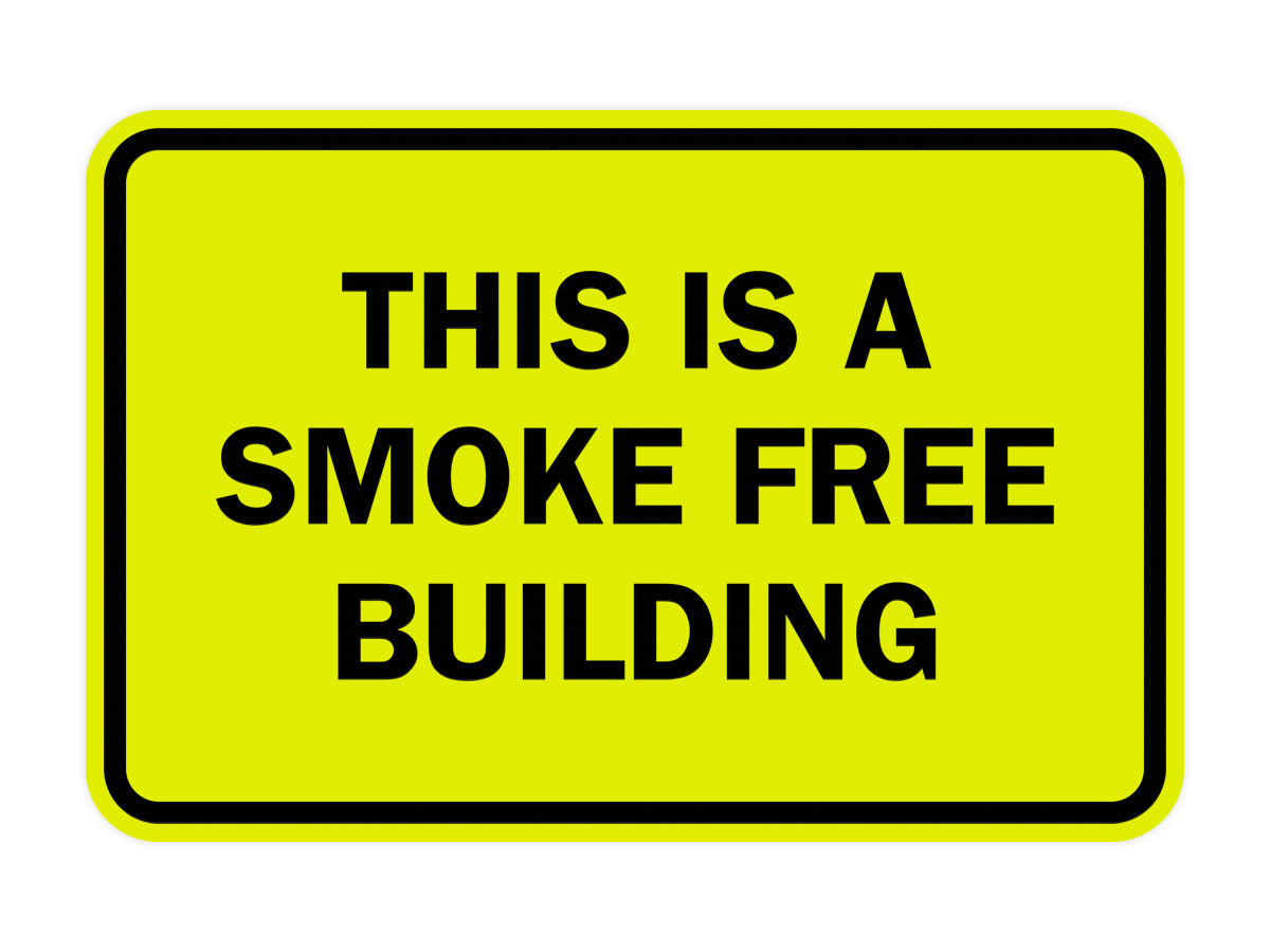Signs ByLITA Classic Framed This is a Smoke Free Building Sign