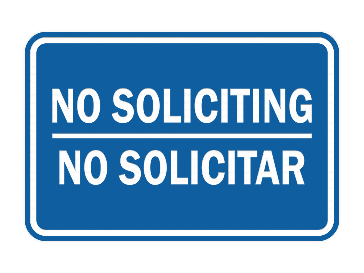 Signs ByLITA Classic Framed No Soliciting No Solicitar Sign