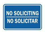 Signs ByLITA Classic Framed No Soliciting No Solicitar Sign