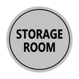 Lt Gray Signs ByLITA Circle Storage Room Sign