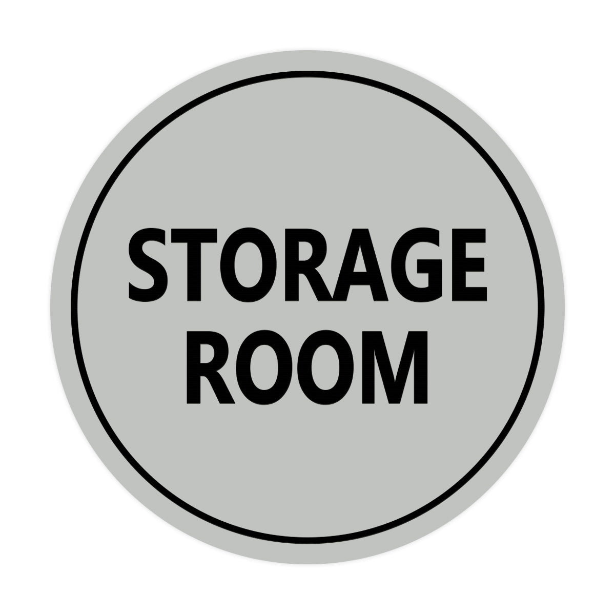 Lt Gray Signs ByLITA Circle Storage Room Sign