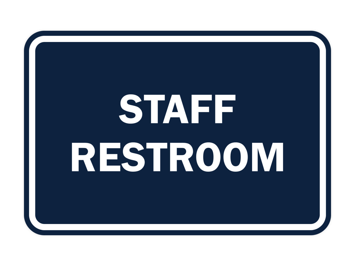 Signs ByLITA Classic Framed Staff Restroom Sign