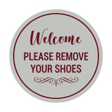 Signs ByLITA Circle Welcome Please Remove Your Shoes Sign