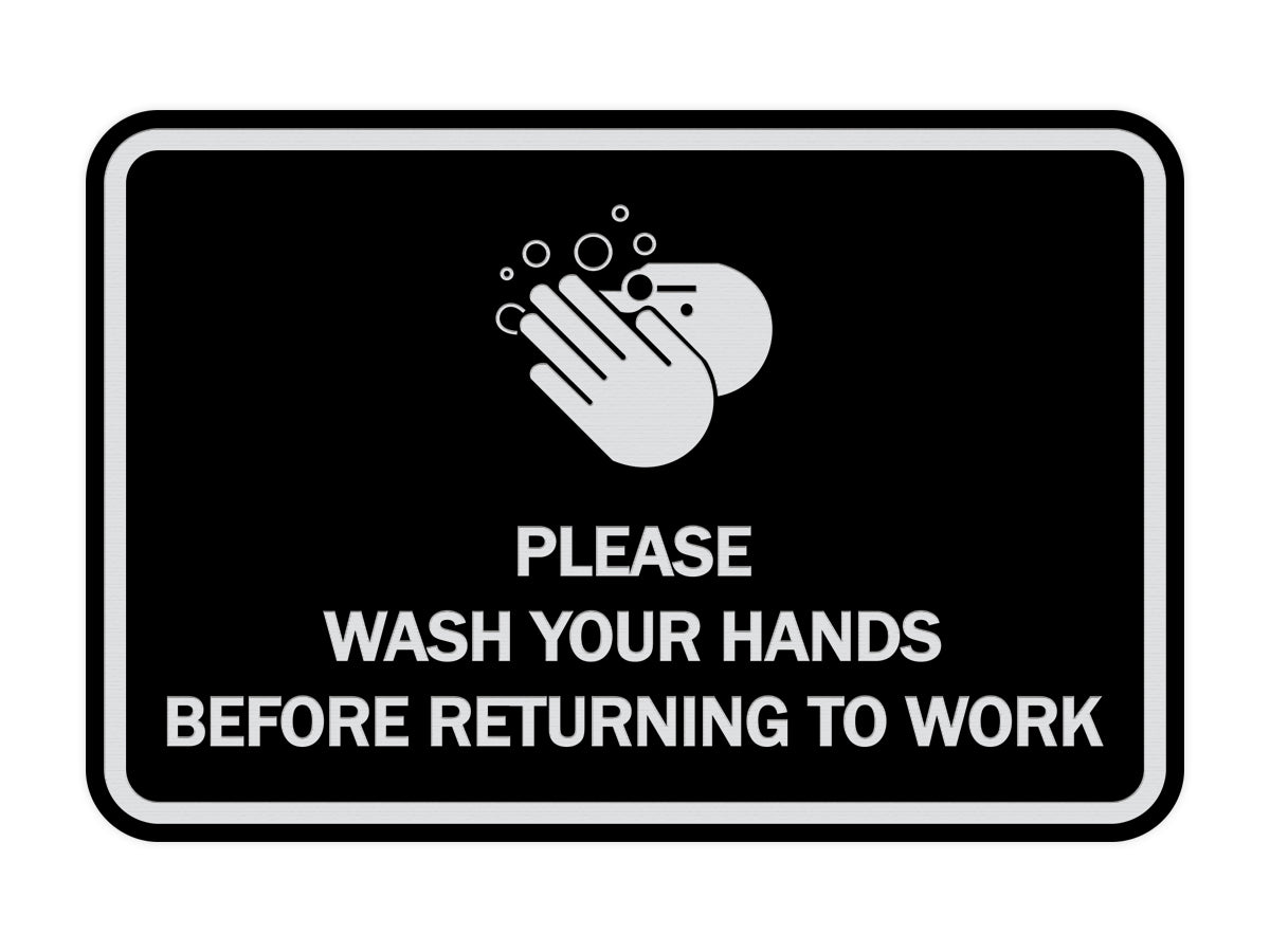 Signs ByLITA Classic Framed Please Wash Your Hands Sign