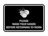Signs ByLITA Classic Framed Please Wash Your Hands Sign
