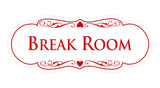 Signs ByLITA Designer Break Room Sign