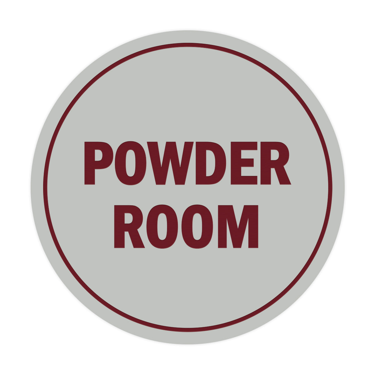 Signs ByLITA Circle Powder Room Sign
