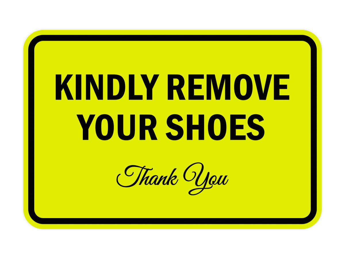 Signs ByLITA Classic Framed Kindly Remove Your Shoes
