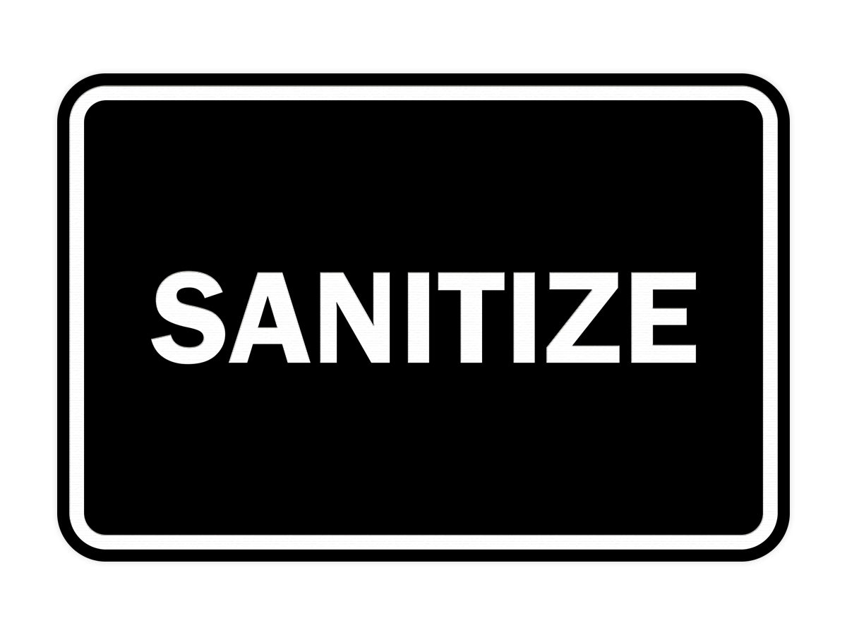 Signs ByLITA Classic Framed Sanitize Sign