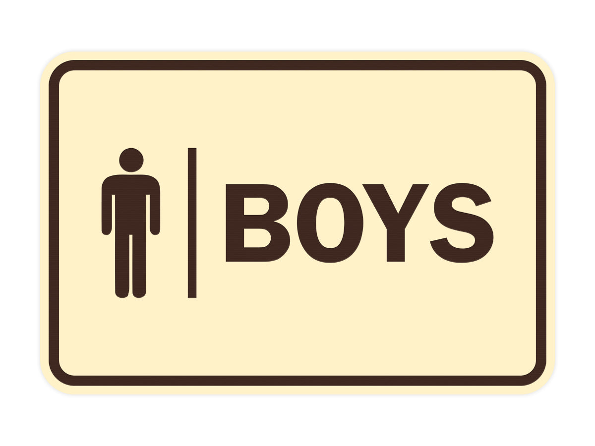 Signs ByLITA Classic Boys (male bathroom icon) Sign