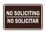 Signs ByLITA Classic Framed No Soliciting No Solicitar Sign