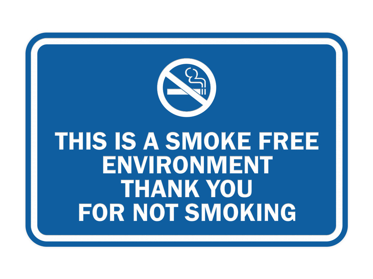 Signs ByLITA Classic Framed This is a Smoke Free Env Thank you for not smoking Sign