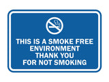 Signs ByLITA Classic Framed This is a Smoke Free Env Thank you for not smoking Sign