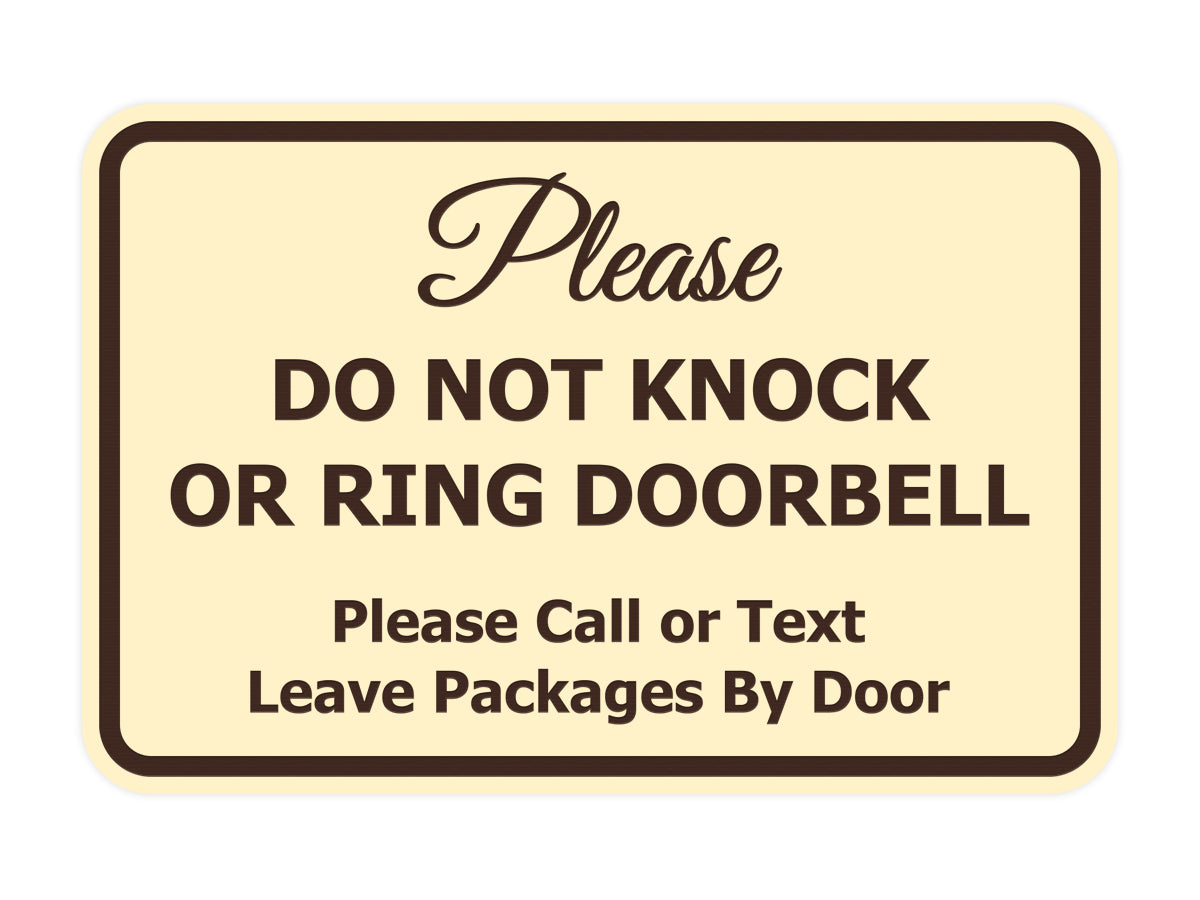 Signs ByLITA Classic Framed DO NOT KNOCK OR RING DOORBELL