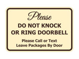 Signs ByLITA Classic Framed DO NOT KNOCK OR RING DOORBELL